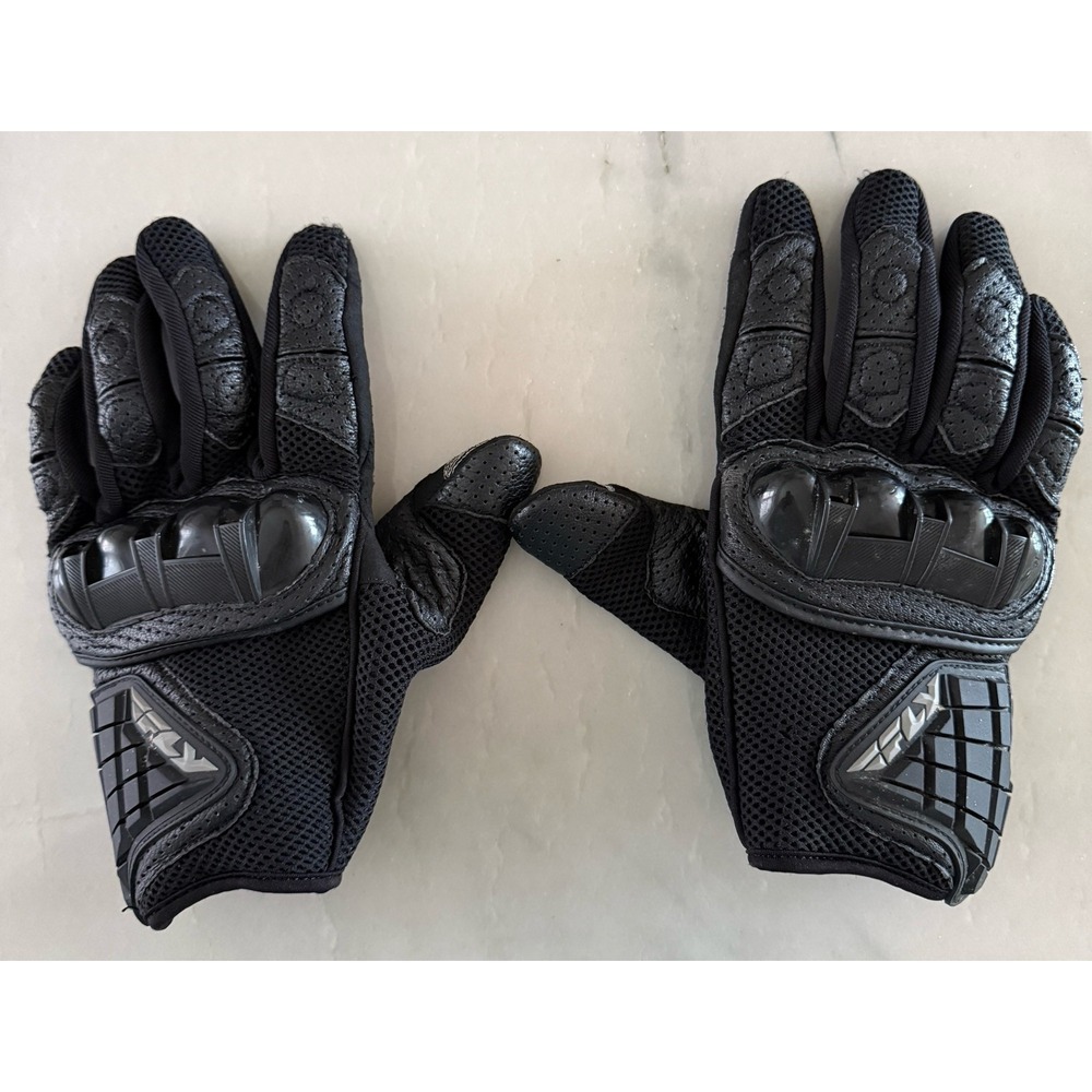 Fly Motorcycle Gloves Size Large Knuckle Protection Black